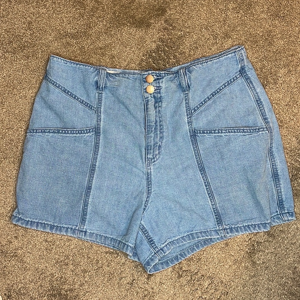 Women’s High Rise Midi Denim Shorts